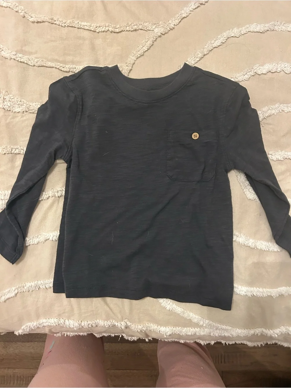 Old Navy Boys' Long-Sleeve Pocket Tee - Navy